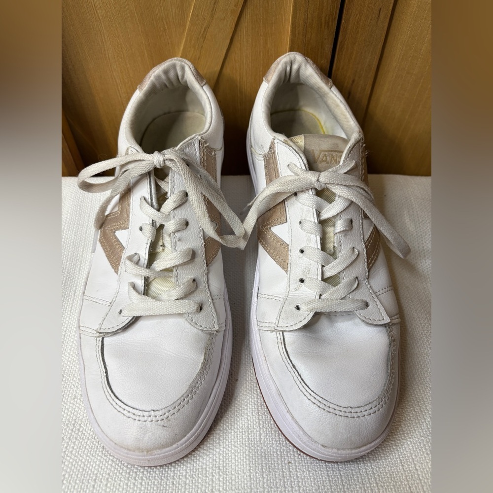 Vans Classic White and Brown Sneakers